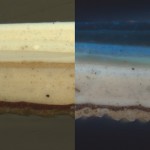 Verfdwarsdoorsnede microscoop kleuronderzoek analyse verlagen